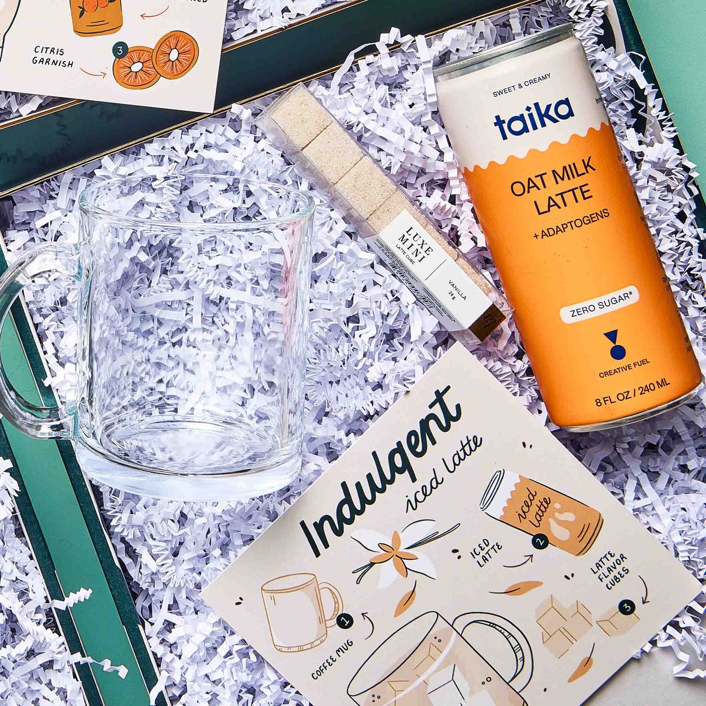 Adaptogen Vanilla Oat Milk Latte Gift Set packaging.