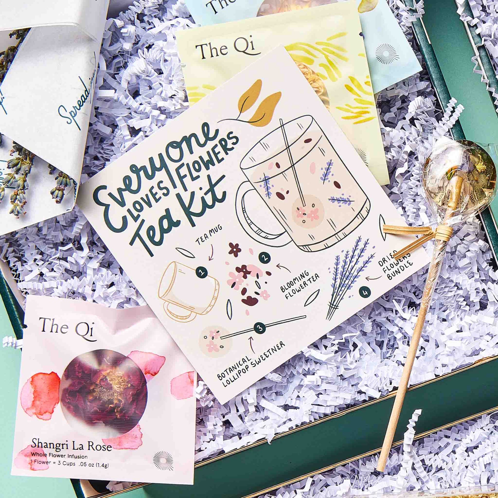Everyone Loves Flowers Blooming Cup of Tea Gift Box packaging.