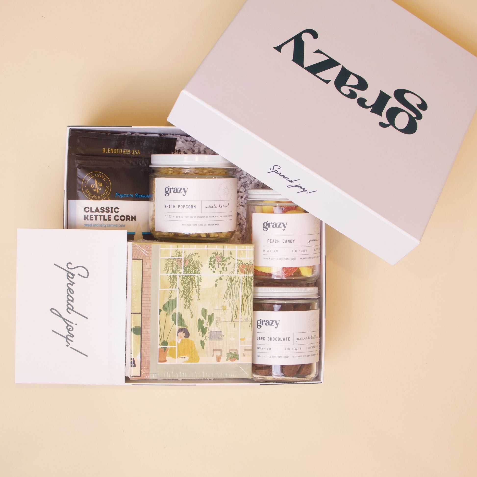 Game night snacks gift box.