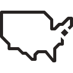 USA map icon.